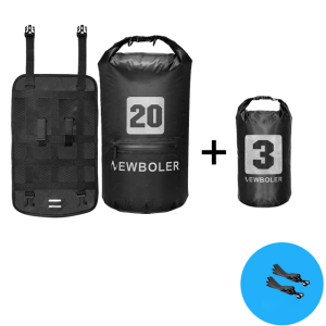 Vedenpitävät pyörän ohjaustangon putkilaukut - Style 2 Musta 23L