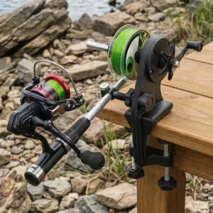 fishing line spooler, fishing line winder, fishing reel spooler