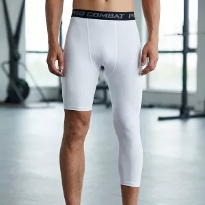 mens compression tights, one leg compression tights, mens leggings, basketball tights